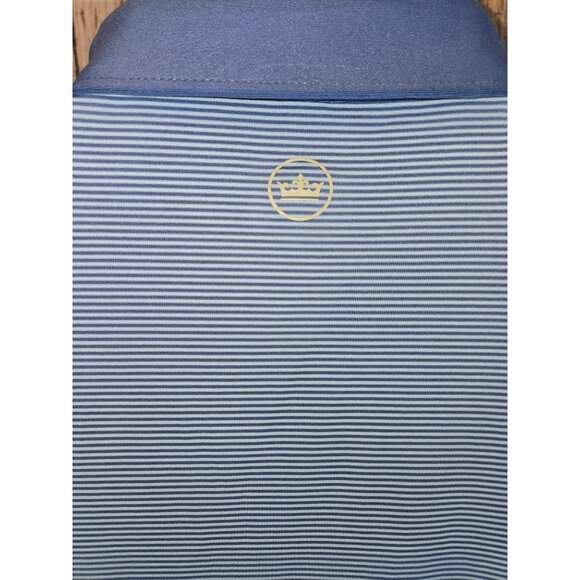 Peter Millar Crown Crafted Mens Blue Striped Polo Large - Picture 6 of 8